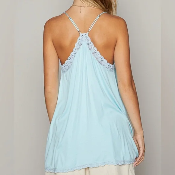 POL BABY BLUE LACE TANK! NWOT - Picture 2 of 5